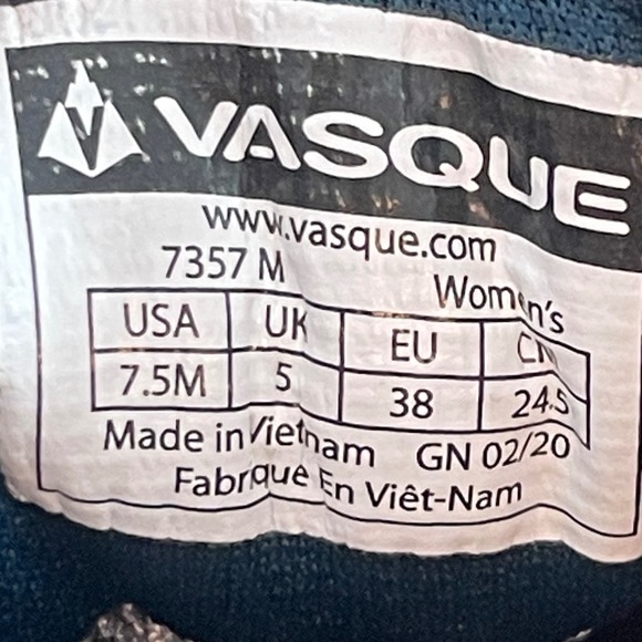 Vasque Breeze LT GTX Women's 7.5 Blue Goretex Hiking Trail Running Vibram Shoes - Picture 7 of 9